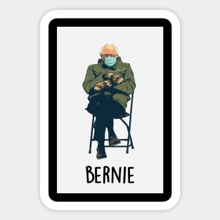 Bernie Sanders With Mittens Sticker